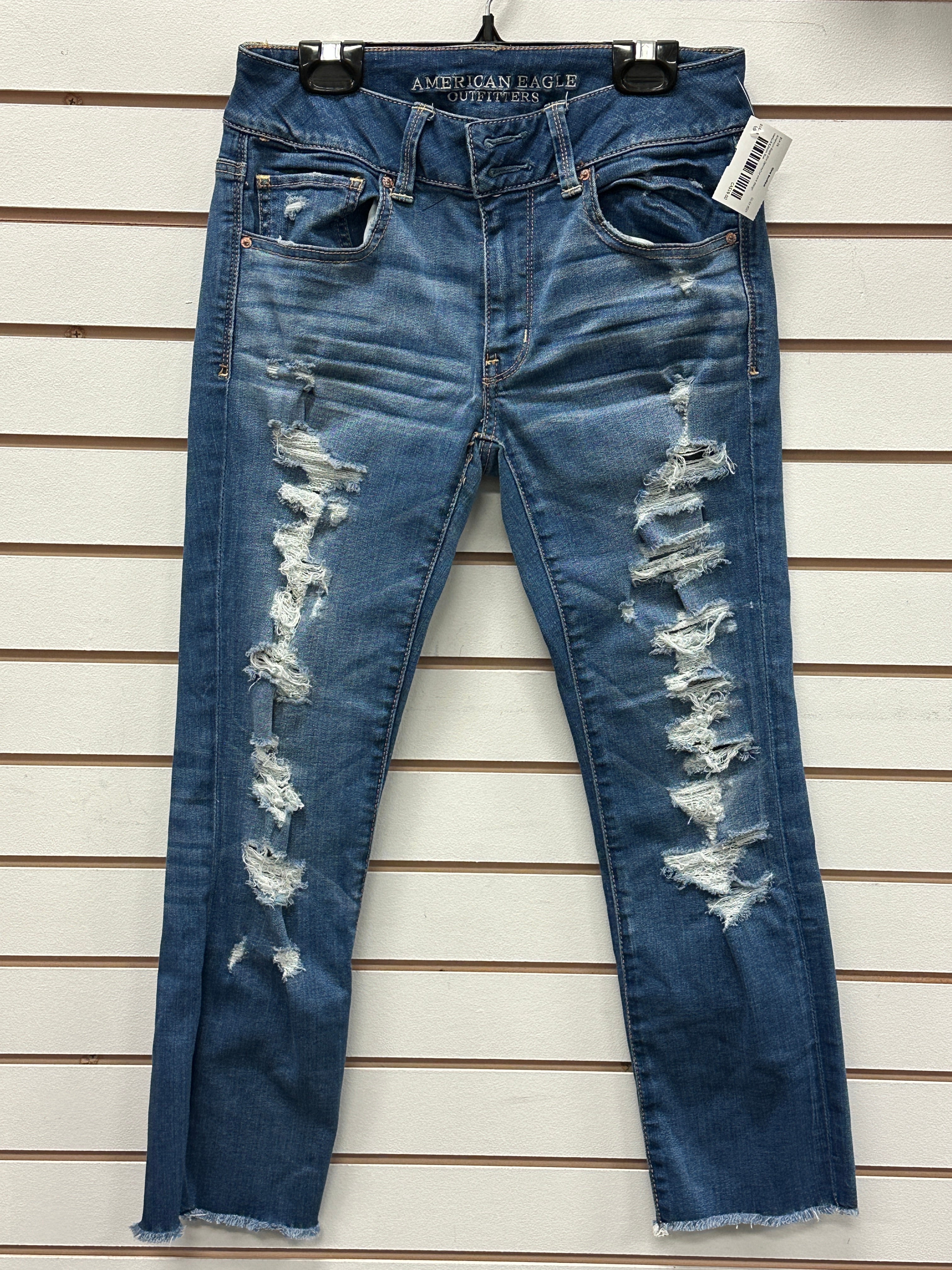 American Eagle Slim Denim/Cut work design